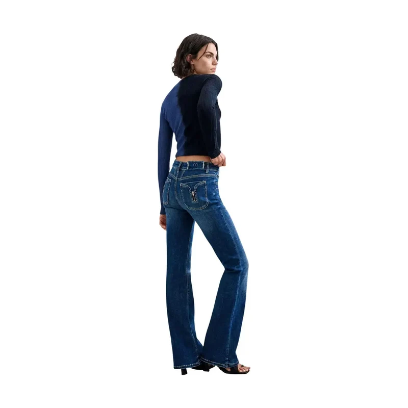 Jean en denim de coton bleu pour femme Desigual Lindsay