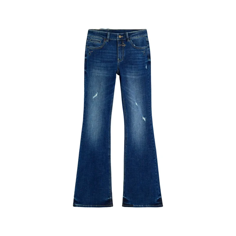 Jean en denim de coton bleu pour femme Desigual Lindsay
