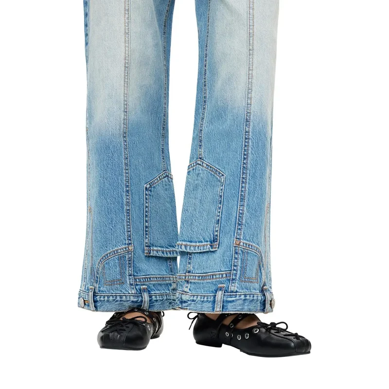 Jean en denim de coton bleu Desigual pour femme