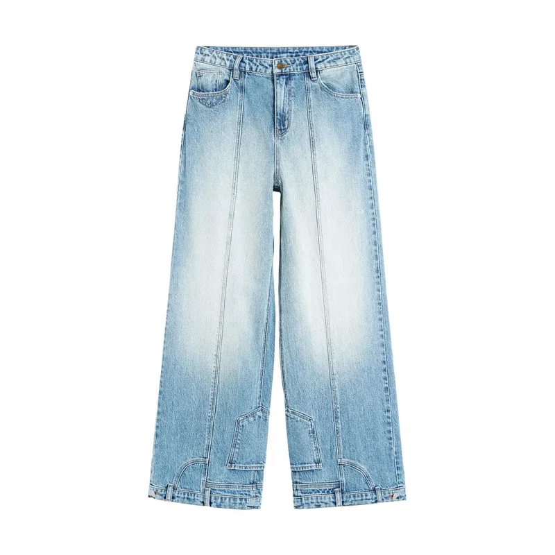 Jean en denim de coton bleu Desigual pour femme