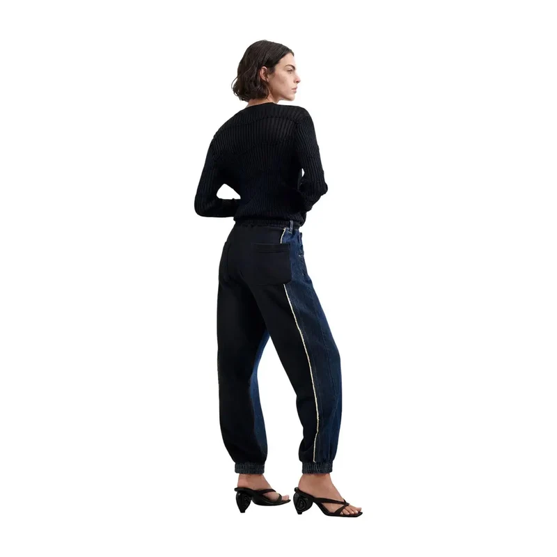 Jean Desigual pour femme, bleu denim, mélange de coton