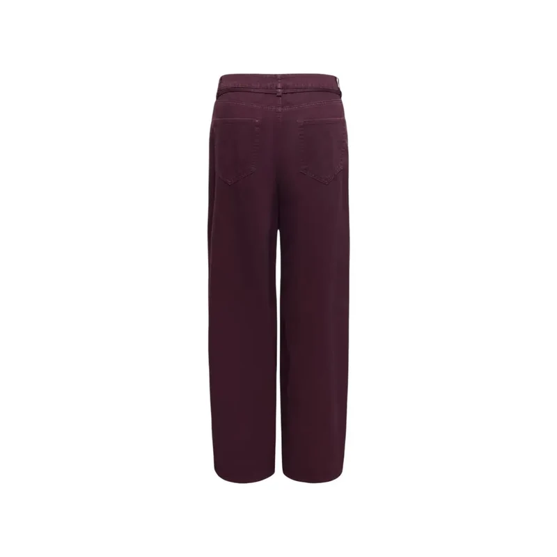 Only Jean violet en coton pour femme avec ceinture