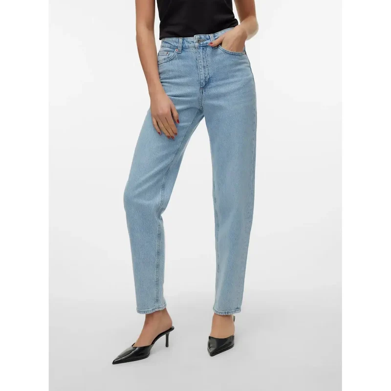 Vero Moda Jean en denim de coton bleu clair pour femme