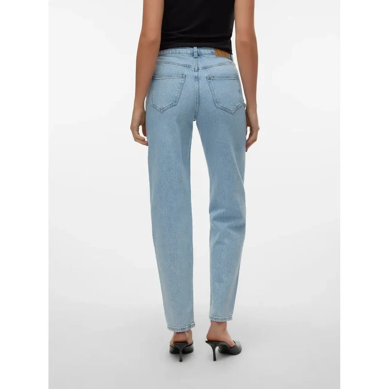 Vero Moda Jean en denim de coton bleu clair pour femme