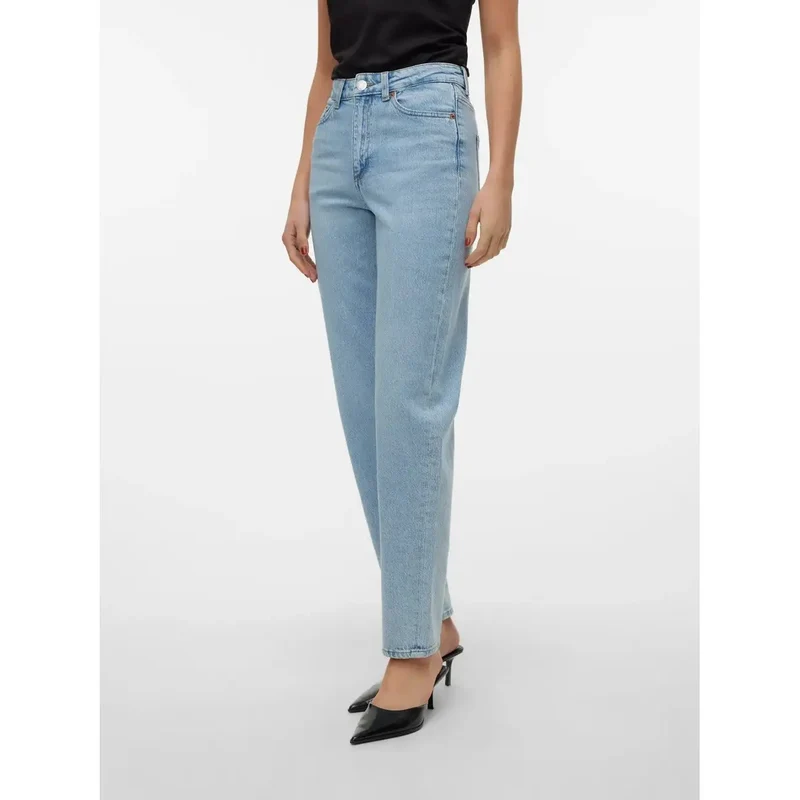 Vero Moda Jean en denim de coton bleu clair pour femme