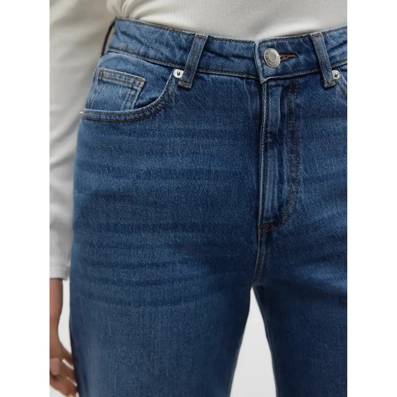 Vero Moda Jean en denim bleu en coton mélangé pour femme