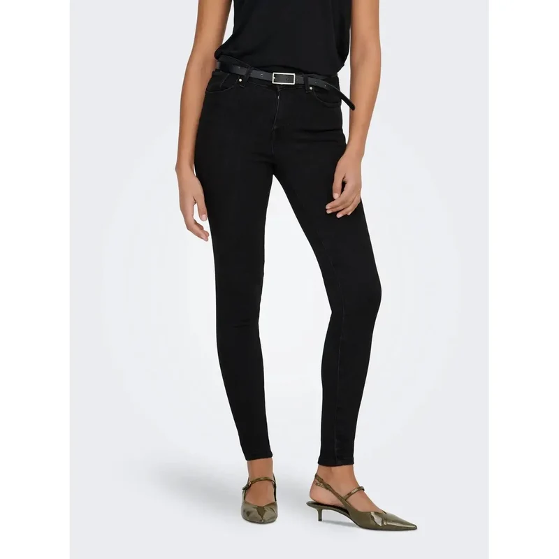 Only Jean noir en coton biologique pour femme