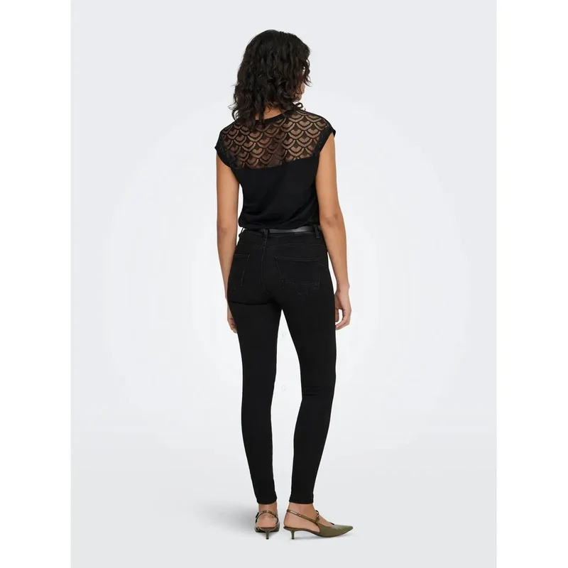 Only Jean noir en coton biologique pour femme