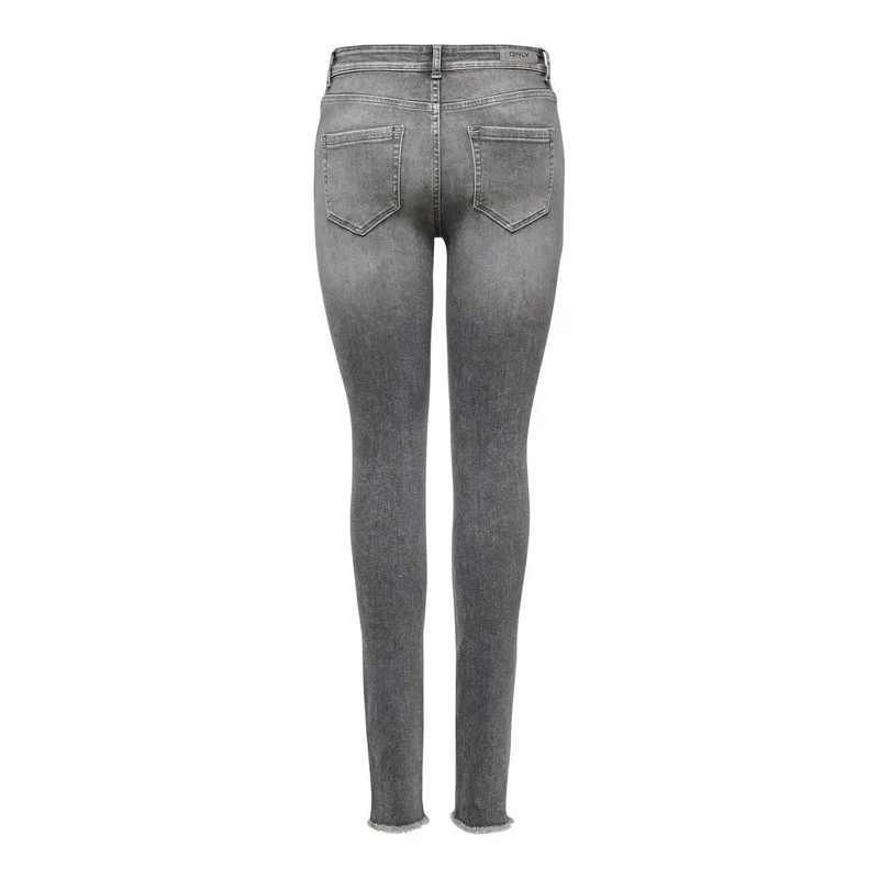 Only Jean gris en coton stretch pour femme