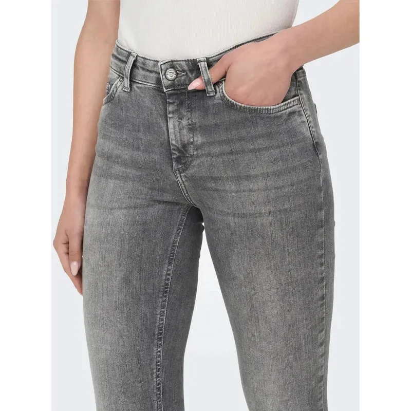 Only Jean gris en coton stretch pour femme