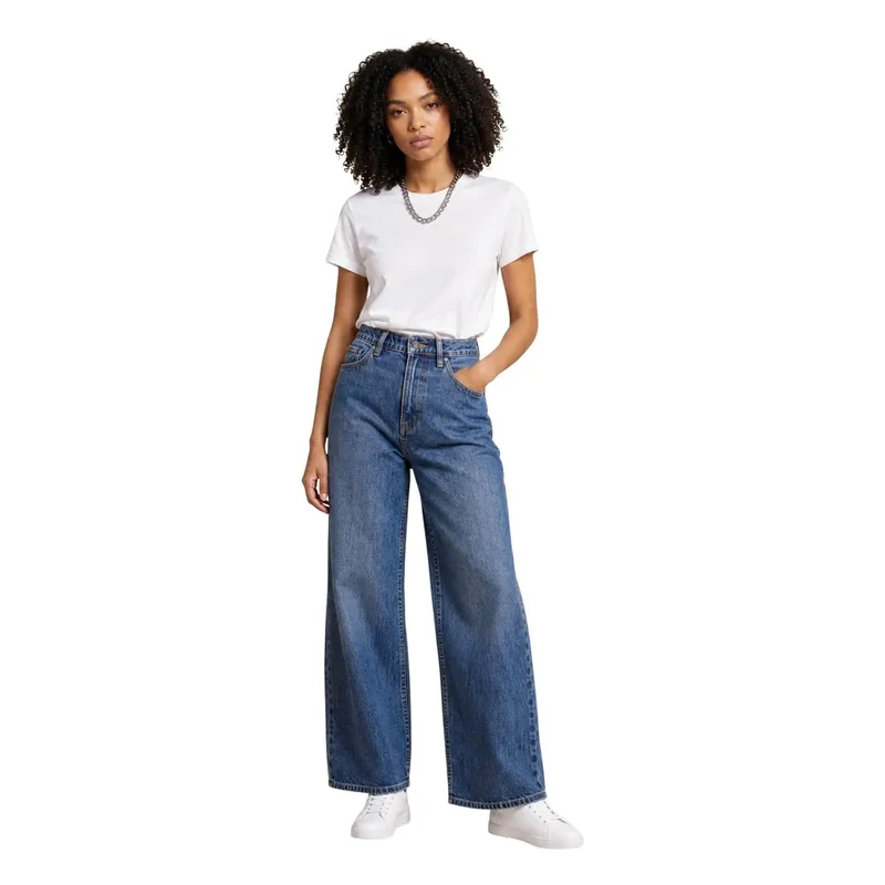 Armani Exchange Jean en coton bleu pour femme