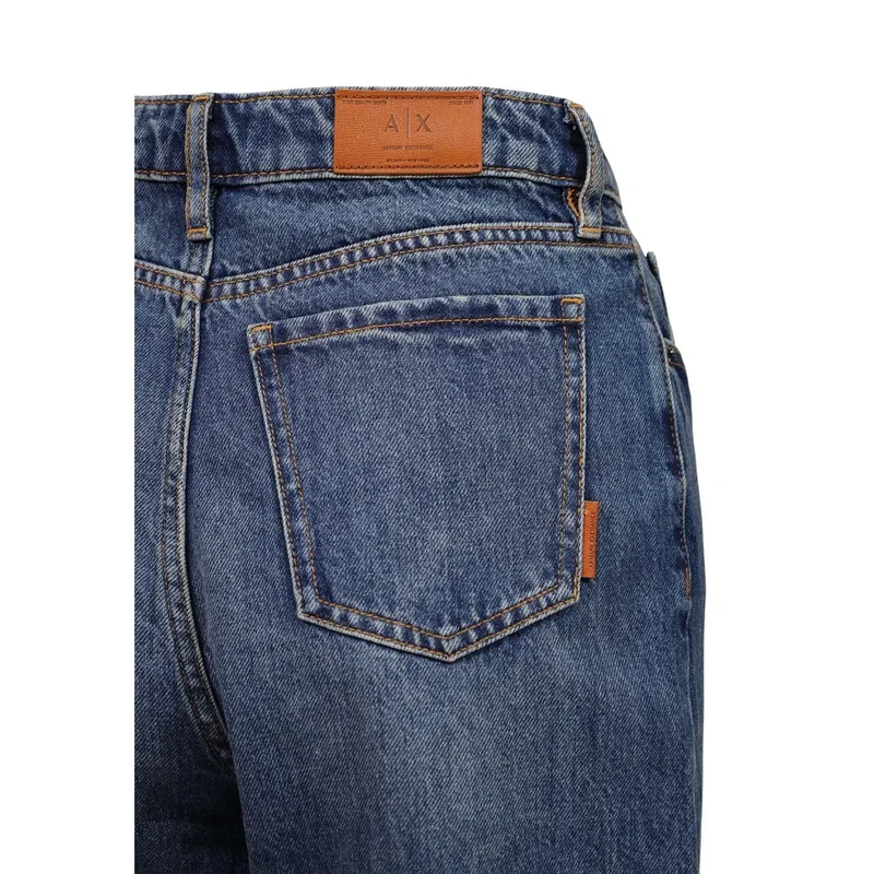 Armani Exchange Jean en coton bleu pour femme