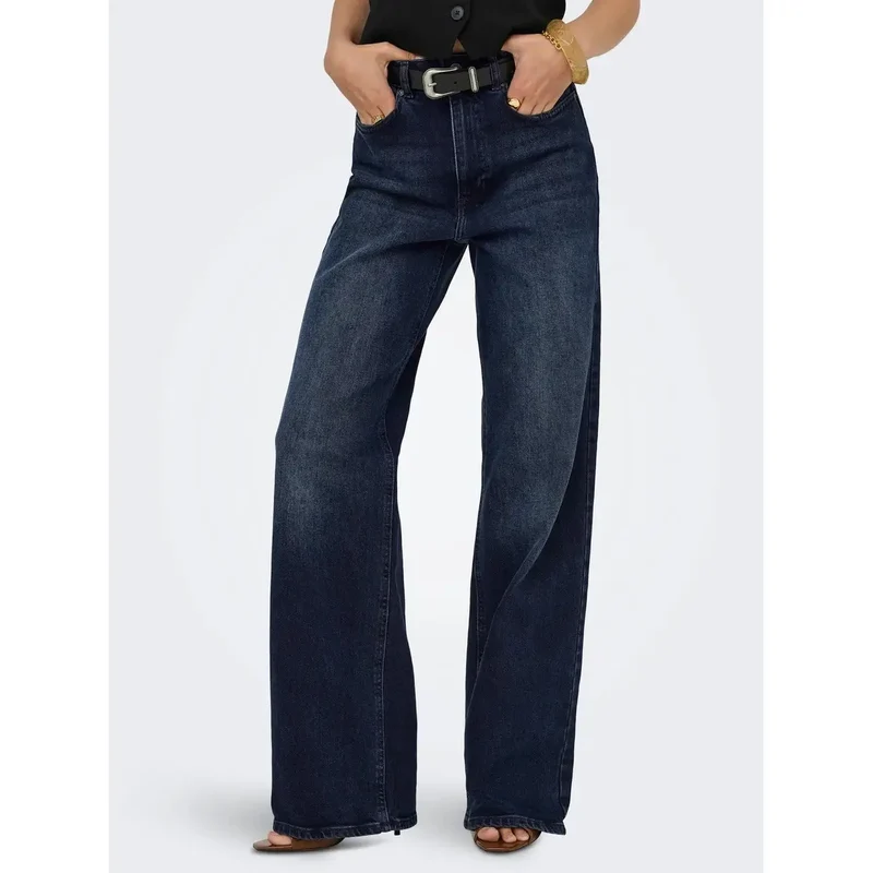 Only Jean en coton bio bleu pour femme