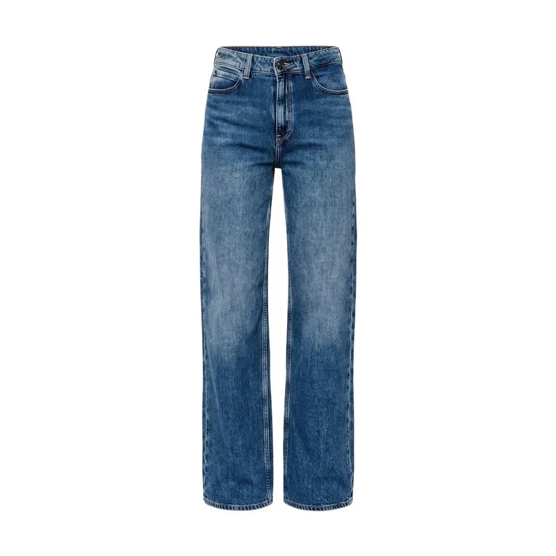 Guess Jean large en coton bleu pour femme
