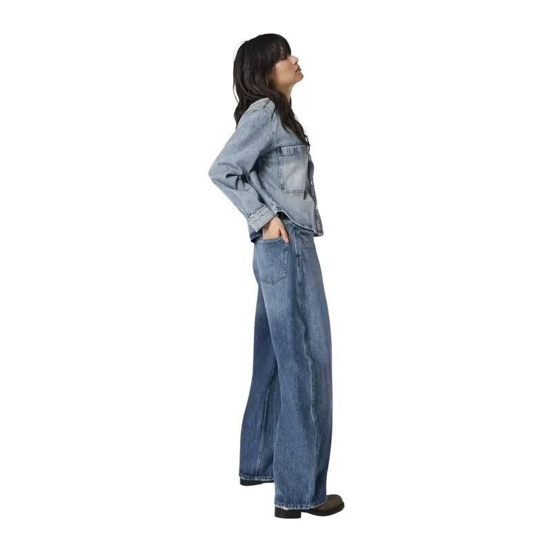 Only Jean bleu pour femme en denim de coton