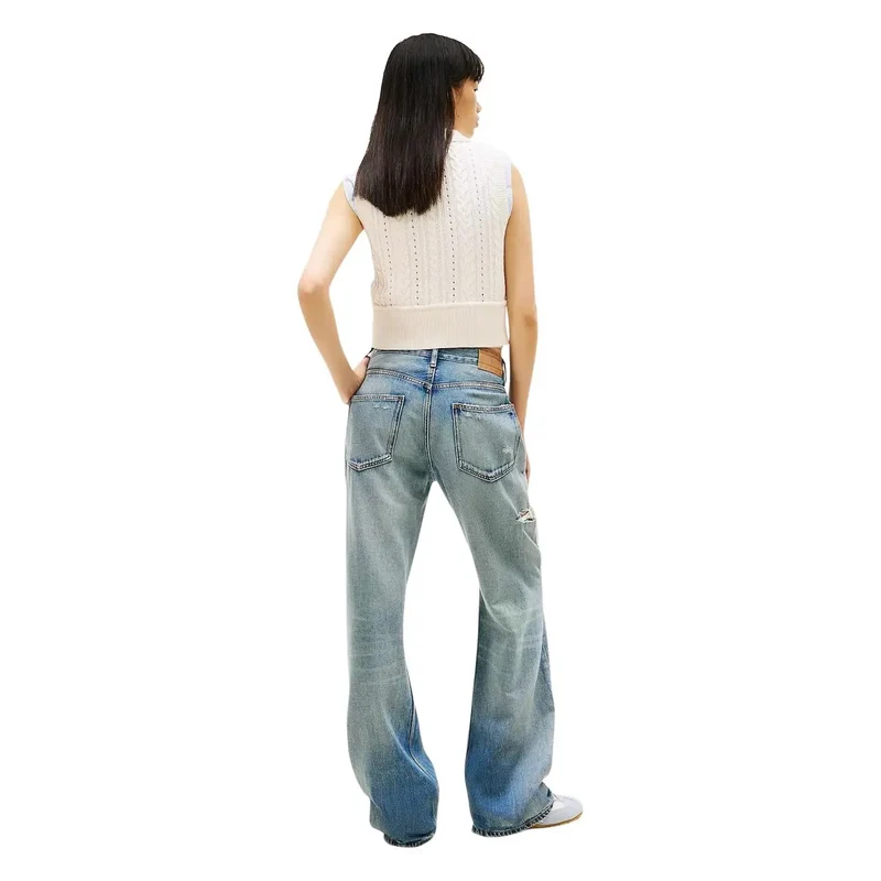 Tommy Hilfiger Jean en denim bleu clair pour femme, en coton biologique