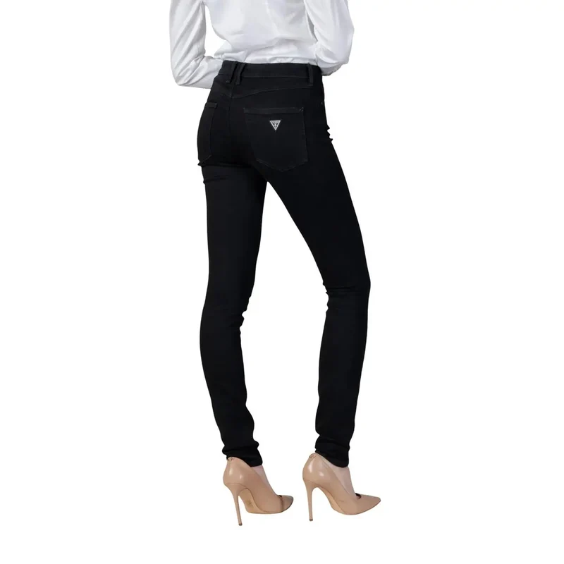 Guess Jean en denim stretch noir en coton pour femme