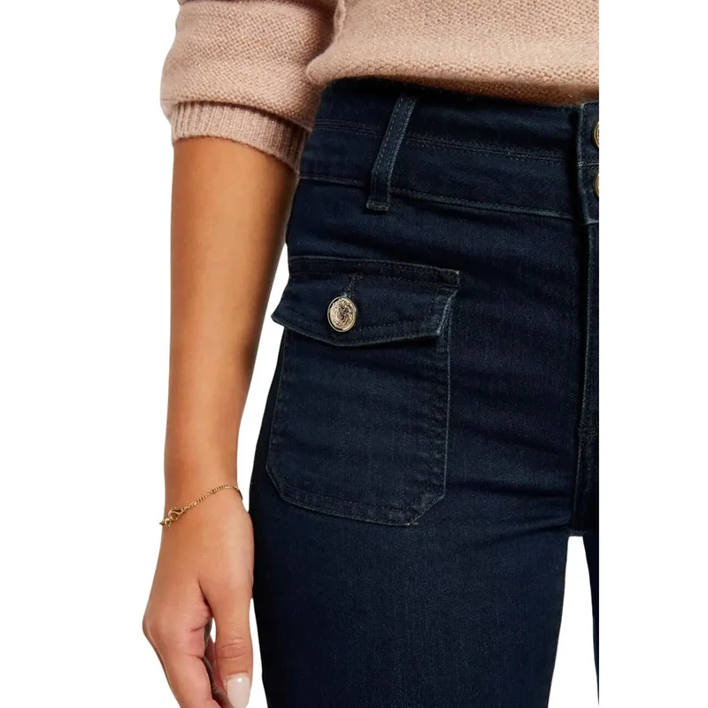 Jean en denim bleu pour femme Morgan, mélange de coton