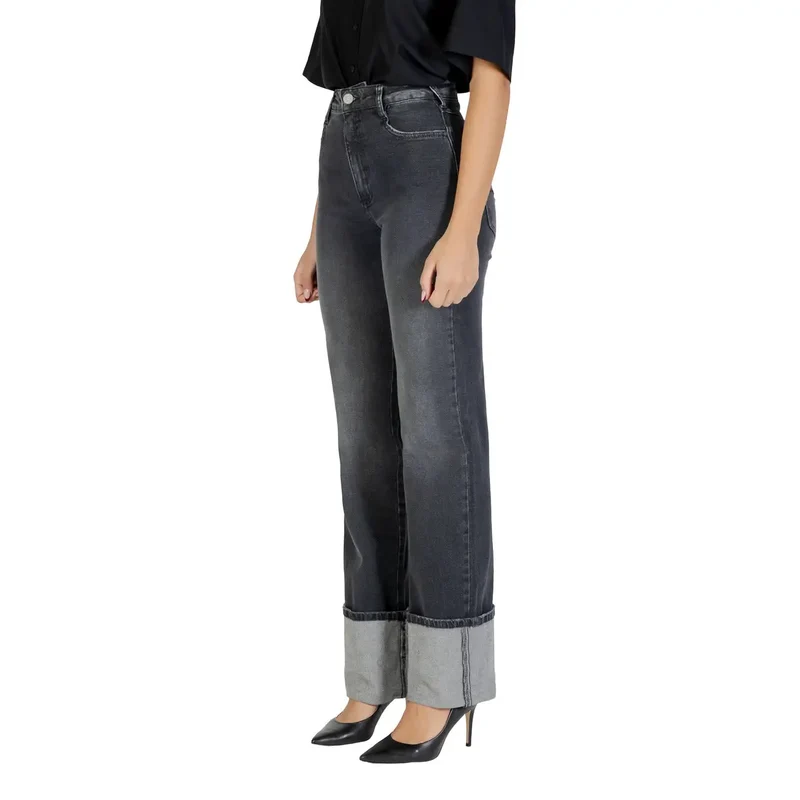 Jean Colcci pour femme en coton noir stretch