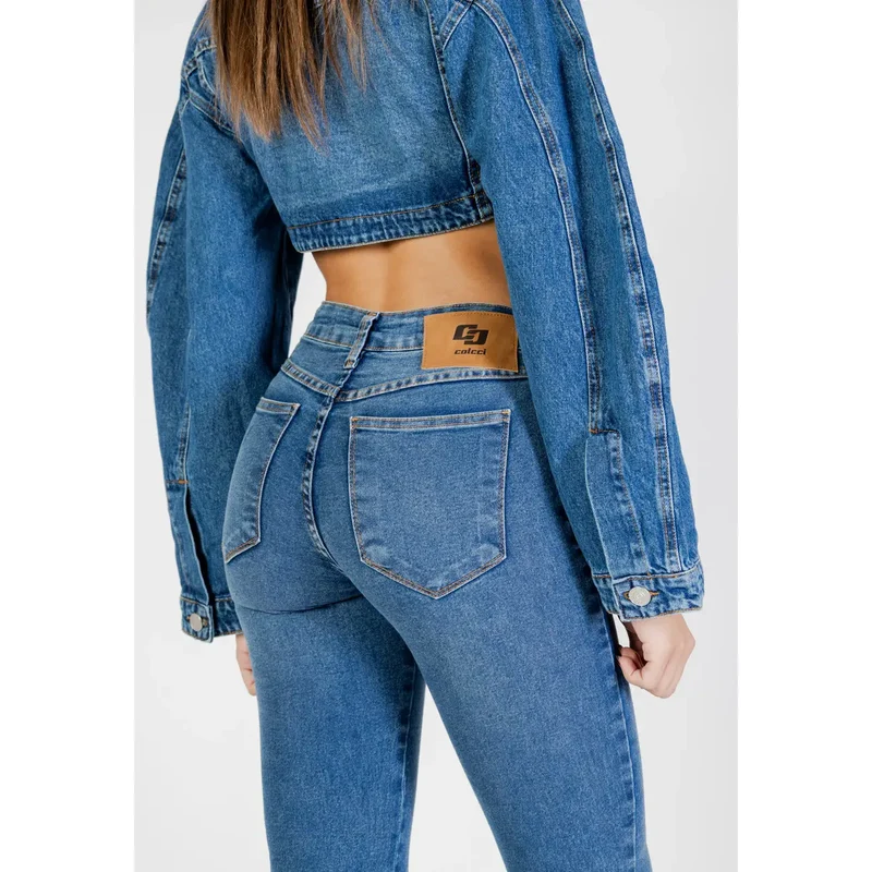 Jean slim en coton bleu Colcci pour femme
