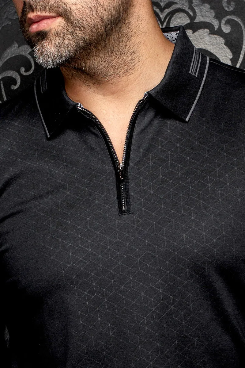 POLO MANCHES LONGUES | AVENOR, Black