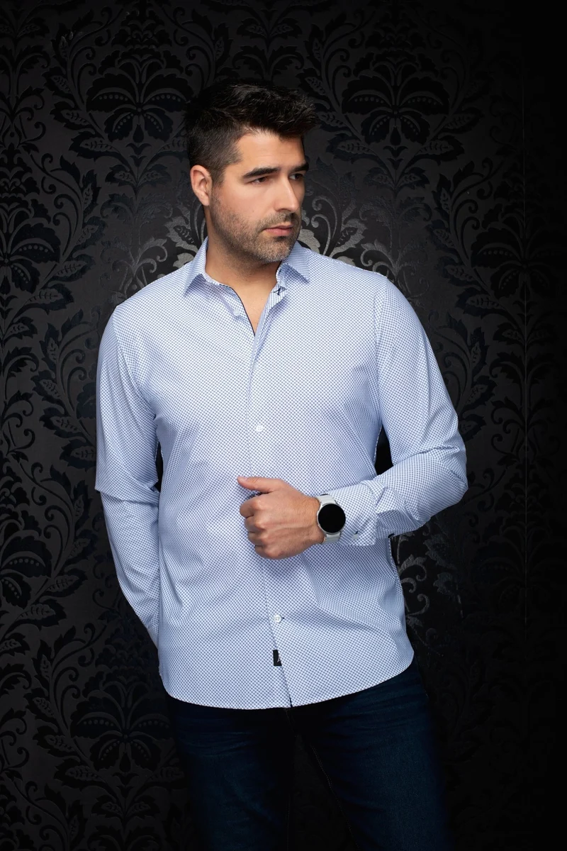 MANCHES LONGUES PERFORMANCE | NICOLAS PXL, White Light Blue
