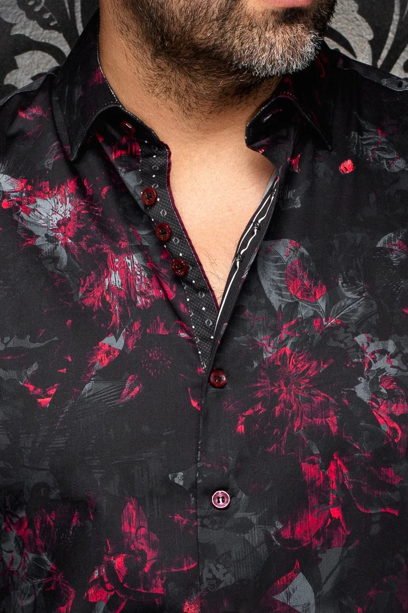 CHEMISE | CHARLTON, Black Red
