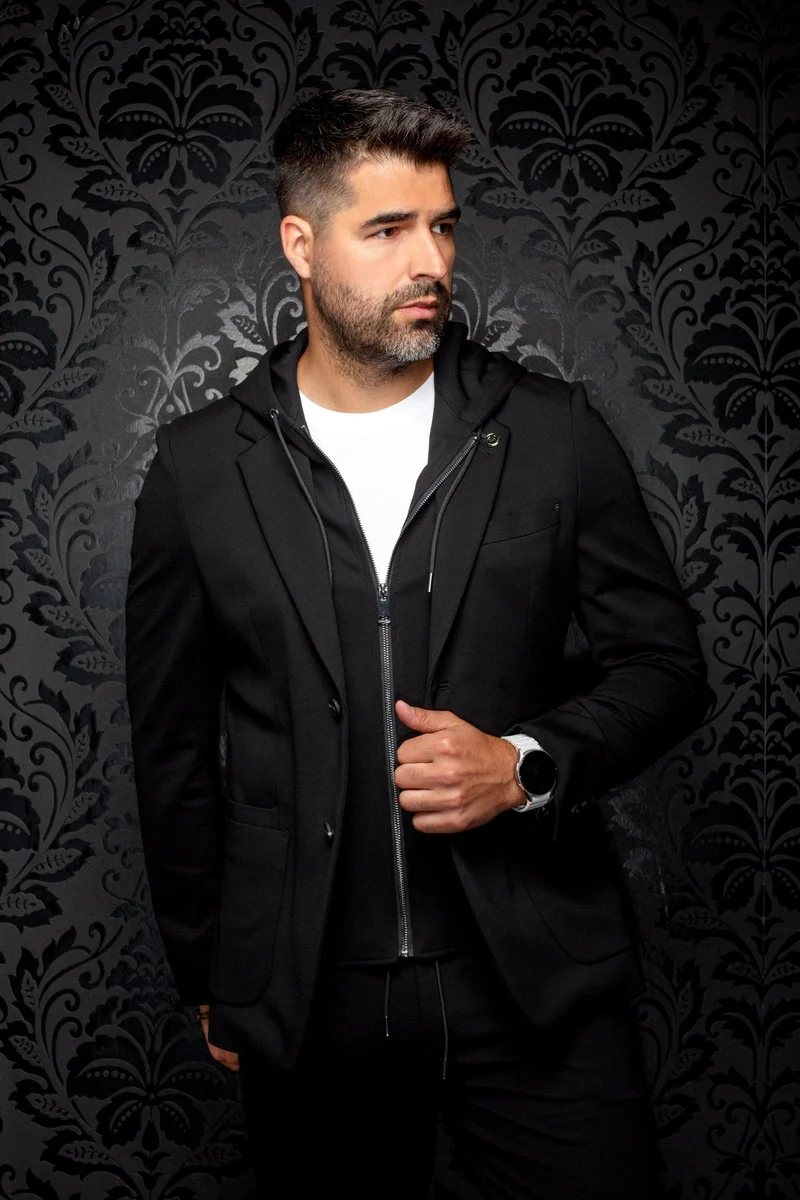 VESTON | GIACOMO-HOOD, Black