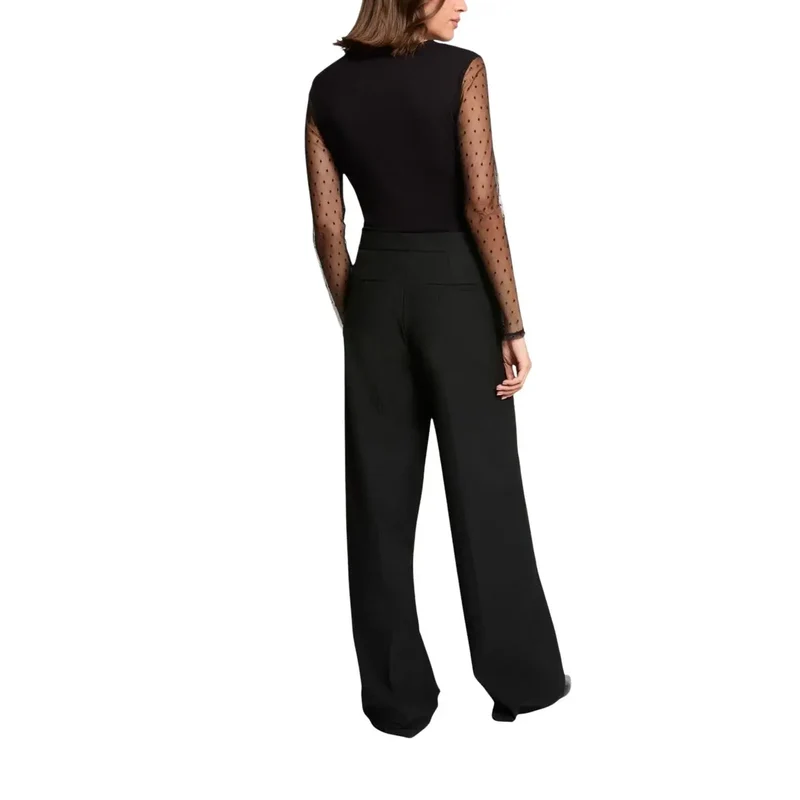 Morgan De Toi Chemisier noir à col en V pour femme