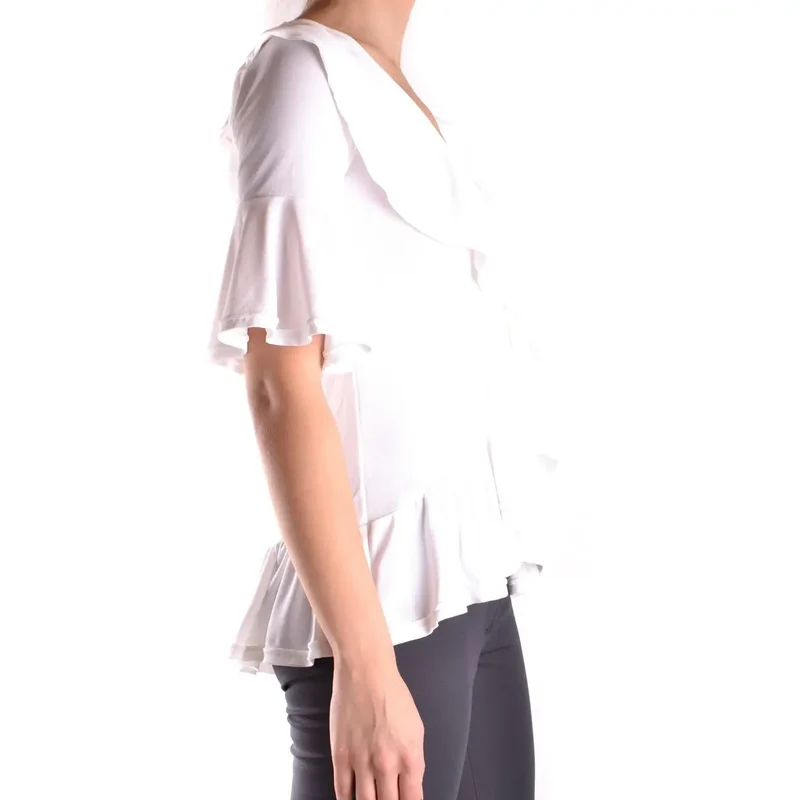 Dondup Chemisier blanc pour femme en viscose à col en V