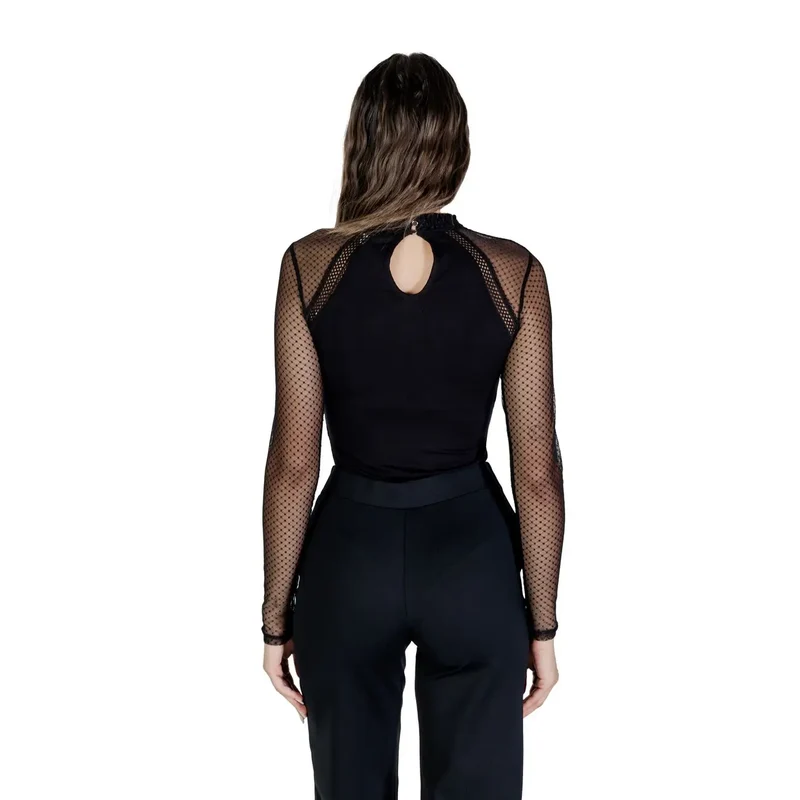 Morgan De Toi Chemisier noir en viscose à manches longues pour femme