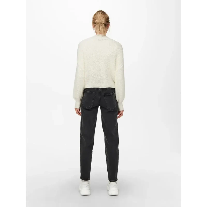 Only Gilet blanc en acrylique à col en V et boutons pour femme