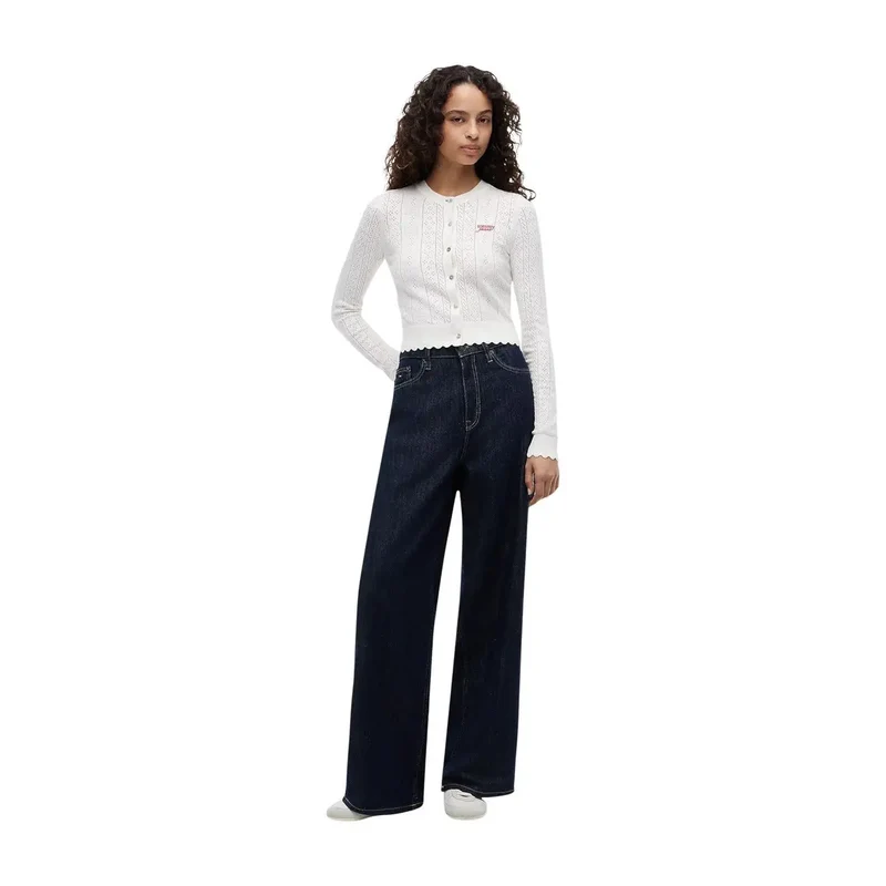 Tommy Hilfiger Gilet blanc pour femme à col rond