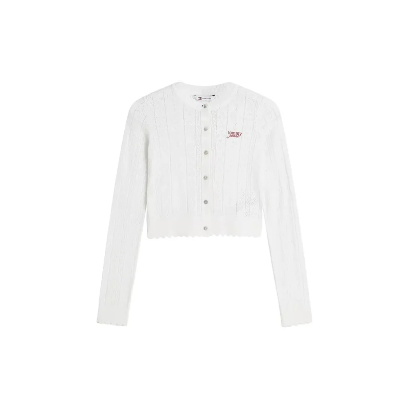 Tommy Hilfiger Gilet blanc pour femme à col rond