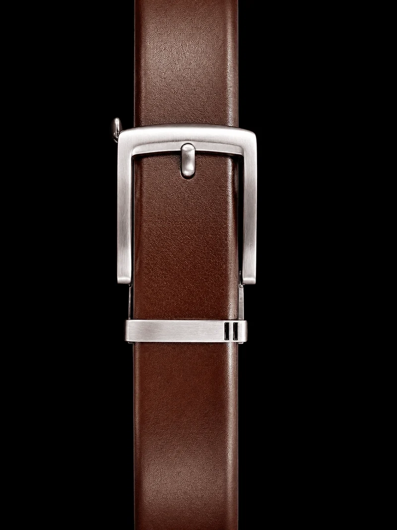 CEINTURE AJUSTEMENT INFINI | VALLELUNGA, BROWN BRUSHED NICKEL