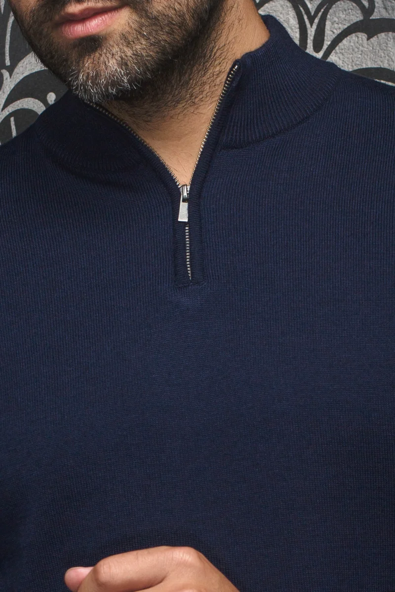 CHANDAIL EN LAINE MÉRINOS | MESTA, navy