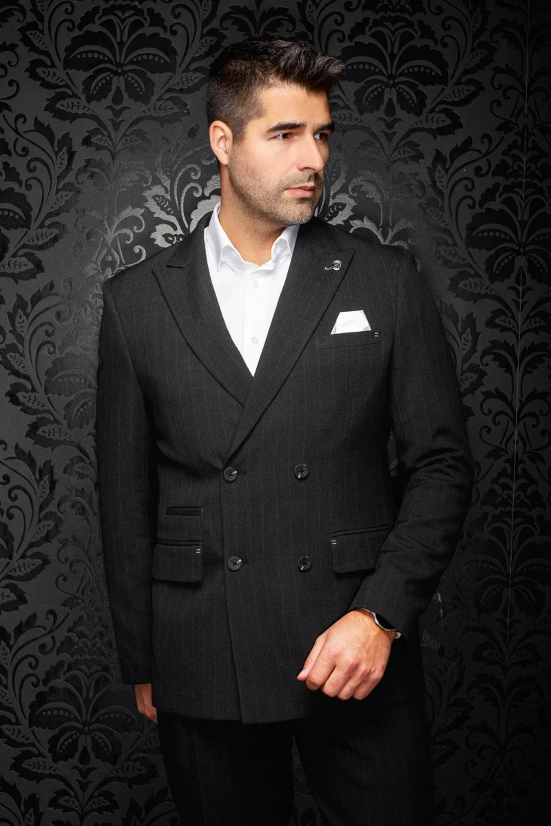 VESTON DOUBLE BOUTONNAGE | BOMER, Black