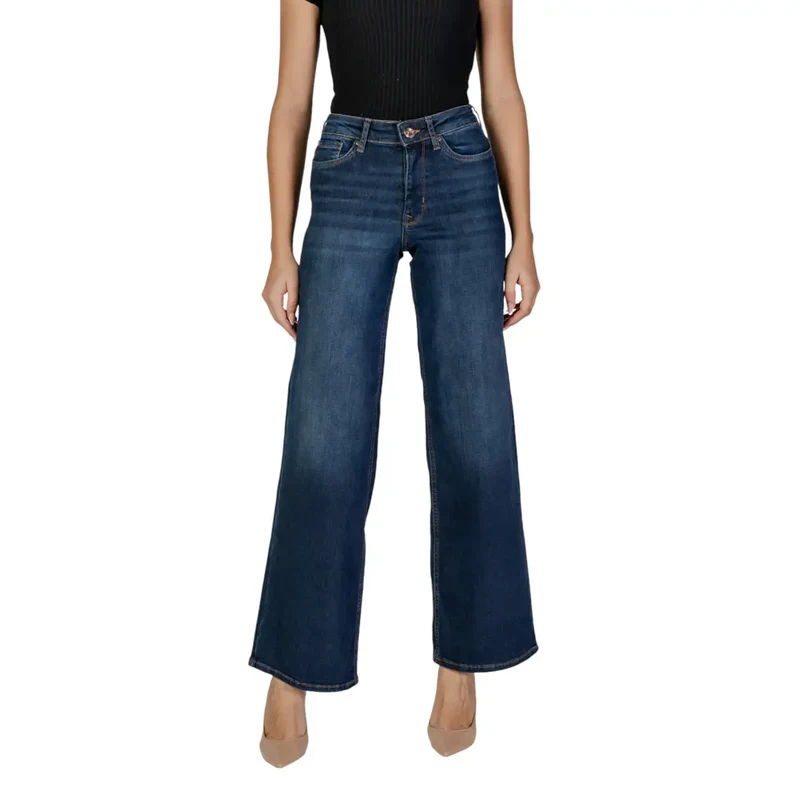 Only Jean en denim de coton bleu pour femme