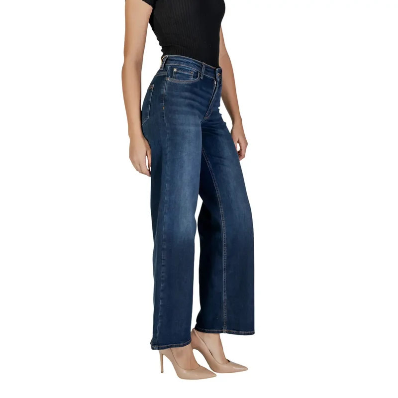 Only Jean en denim de coton bleu pour femme