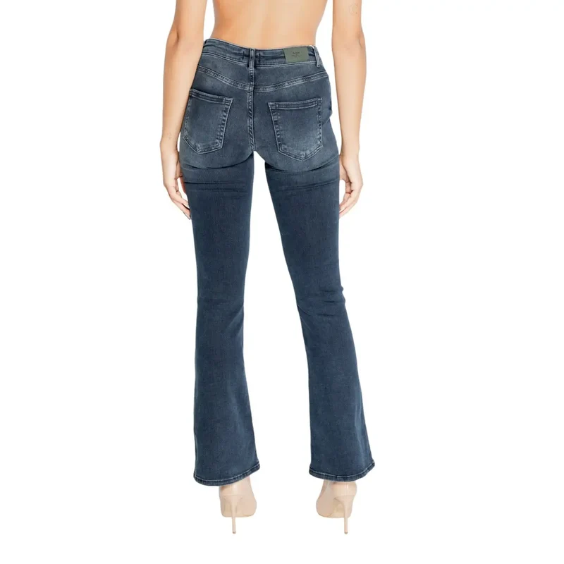 Only Jean en denim de coton bleu stretch pour femme, idéal pour l'automne