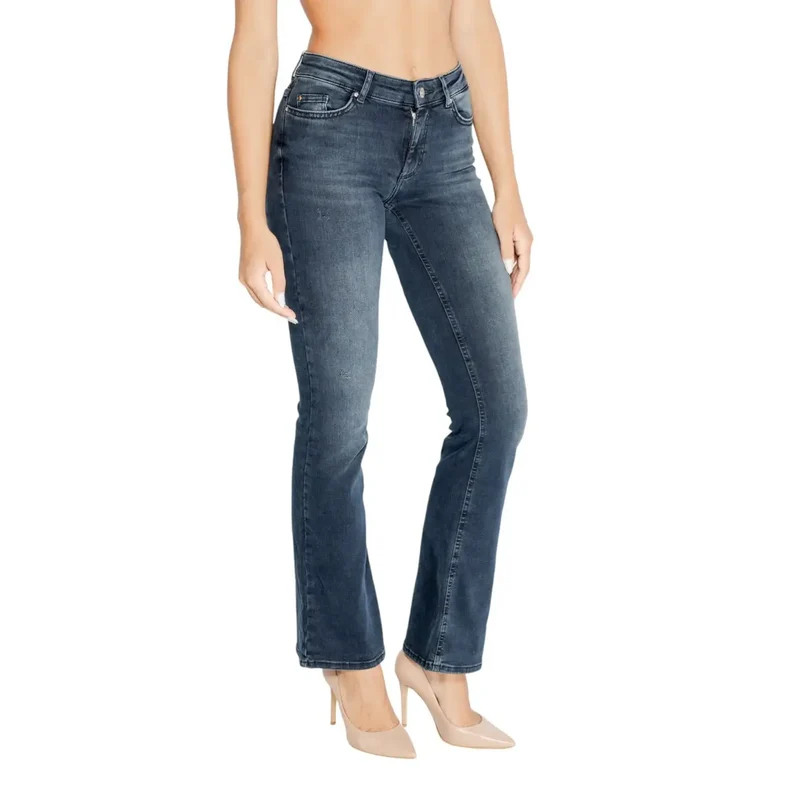 Only Jean en denim de coton bleu stretch pour femme, idéal pour l'automne
