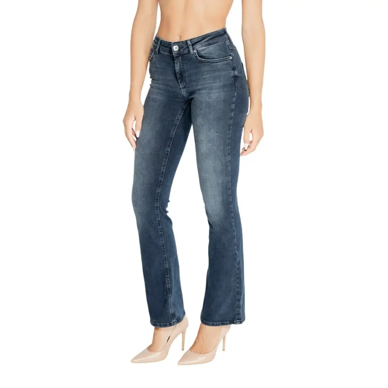 Only Jean en denim de coton bleu stretch pour femme, idéal pour l'automne