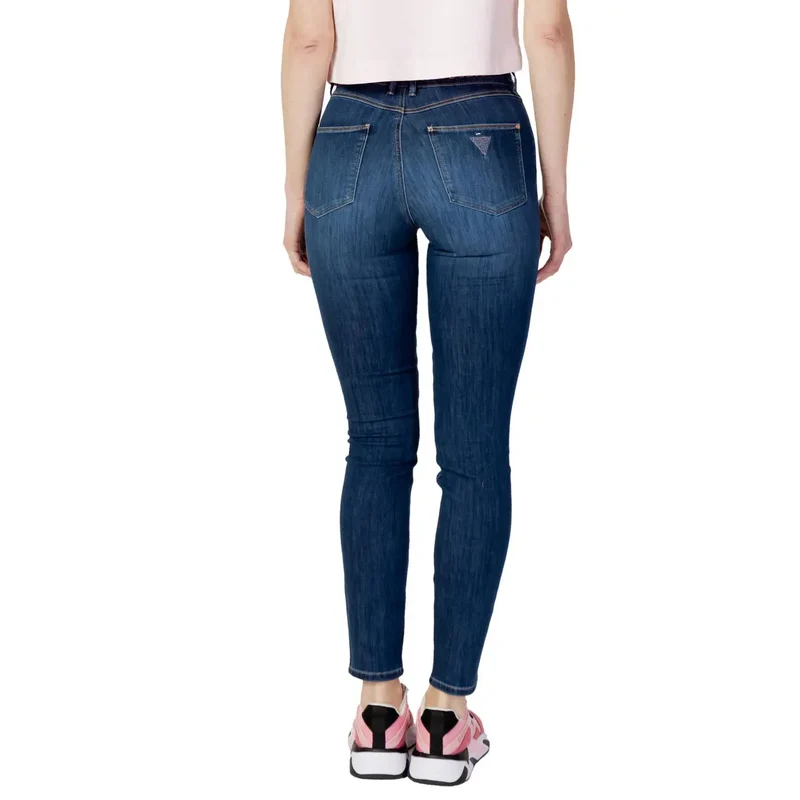 Guess Jean en denim bleu pour femme, mélange de coton, coupe slim