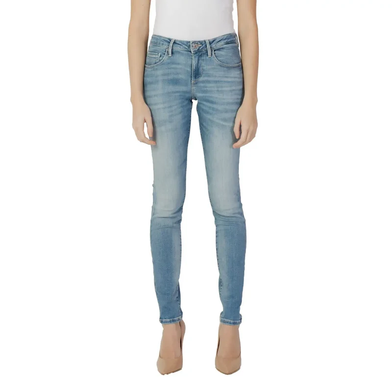 Guess Jean en denim bleu pour femme, mélange de coton tissé