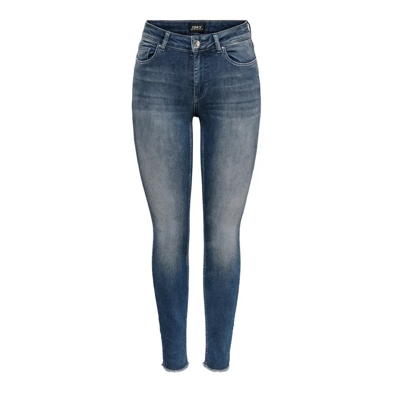 Only Jean en denim de coton bleu stretch pour femme