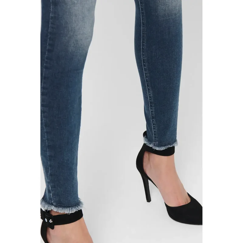 Only Jean en denim de coton bleu stretch pour femme