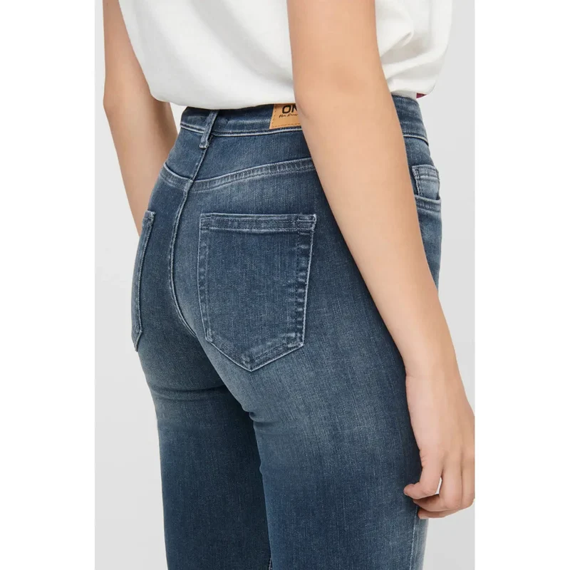 Only Jean en denim de coton bleu stretch pour femme