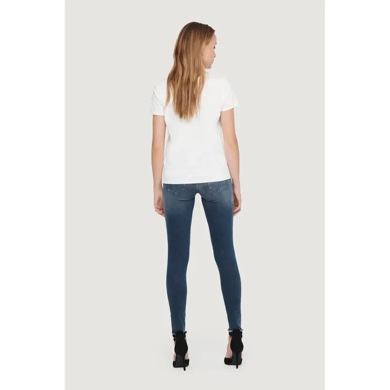 Only Jean en denim de coton bleu stretch pour femme
