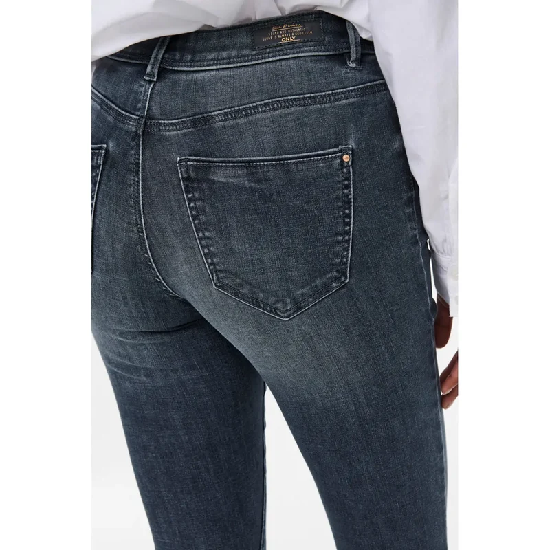 Only Jean bleu en denim pour femme, mélange de coton