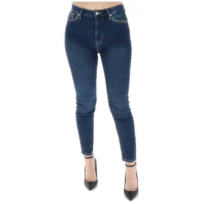 Jean en denim de coton bleu pour femme Alviero Martini